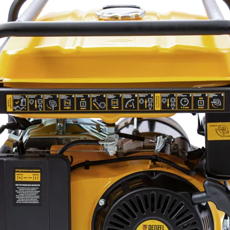 Генератор бензиновый DENZEL GE 7900, 6.5 кВт, 220 В/50 Гц, 25 л, ручной старт