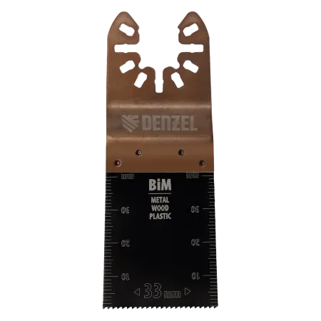 Насадка для МФИ DENZEL 782305 режущая пазовая прямая, BiM, по металлу и дереву, 33 x 1.4 мм