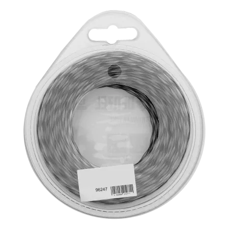 Леска для триммера DENZEL 96247 двухкомпонентная эллипс, 2,0мм х 15м, блистер EXTRA CORD