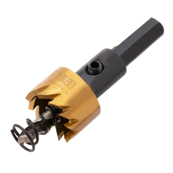 Коронка по металлу DENZEL 724102, 21 мм, HSS, нитридтитановое покрытие