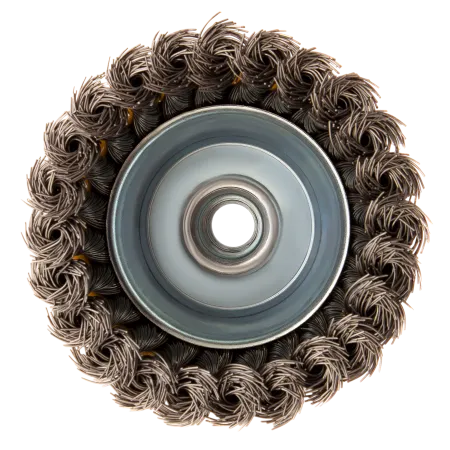 Щетка для УШМ DENZEL 746283, 100 мм, «чашка», крученая нержавеющая проволока 0.5 мм, М14