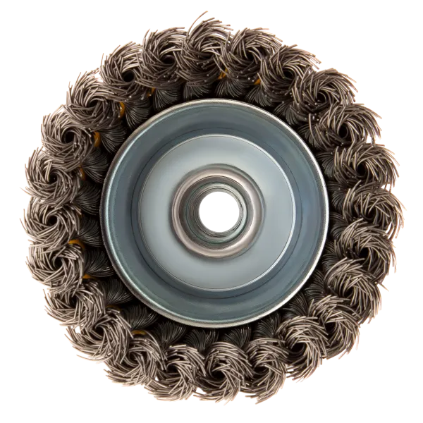 Щетка для УШМ DENZEL 746283, 100 мм, «чашка», крученая нержавеющая проволока 0.5 мм, М14