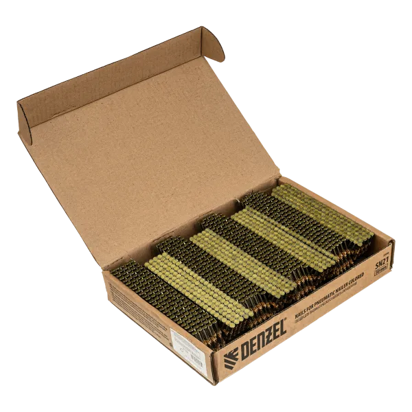 Гвозди DENZEL для пнев. нейлера (крашен.) длина - 50 мм, диам. - 2,9 мм, 2000 шт.