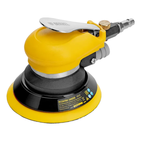 Эксцентриковая шлифовальная машина DENZEL EPG125, 125 мм, 9000 об/мин, 5 мм, 113 л/мин