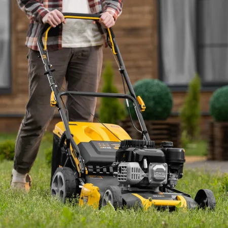 Газонокосилка бензиновая DENZEL GLR-510SP-ZS, 171 см3, ширина 51 см, привод, травосборник 65 л