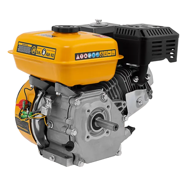 Двигатель бензиновый RX-17K, 7 л.с., 212 см3, горизонтальный вал шпонка 19 мм Denzel