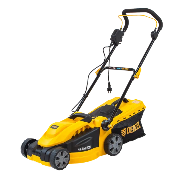 Газонокосилка электрическая DENZEL GM-1600, 1600 Вт, ширина 36 см, 3 уровня, 35 л