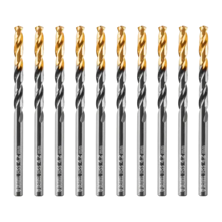 Сверло по металлу DENZEL 4,2 мм, HSS-Tin, Golden Tip, 10 шт.