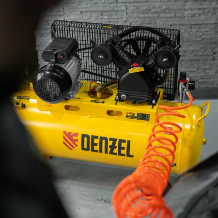 Компрессор воздушный DENZEL BCV2300/100, 2.3 кВт, ременный привод, 100 литров, 440 л/мин