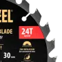 Пильный диск по дереву DENZEL с гвоздями, ф190 х 30 мм, 24 зубов
