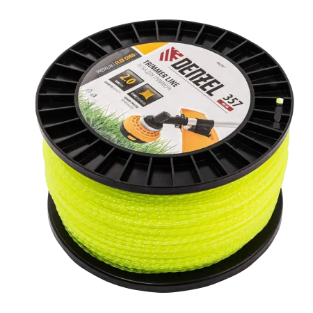 Леска для триммера DENZEL 96297 витой квадрат, 2,0мм х 357м, на DIN катушке FLEX CORD