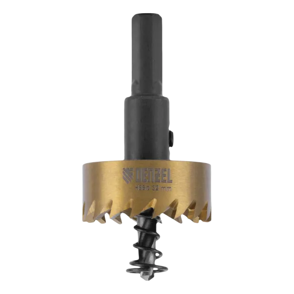 Коронка по металлу DENZEL 724109, 32 мм, HSS, нитридтитановое покрытие