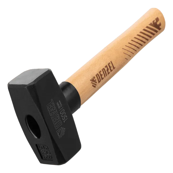 Кувалда DENZEL 1500 г, кованая головка, буковая рукоятка