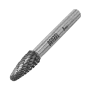 Борфреза по металлу DENZEL твердосплавная, параболическая, тип-F, 8 мм