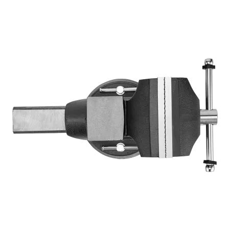 Тиски слесарные DENZEL BVH-150, 150 мм, поворотные, стальная направляющая, с наковальней