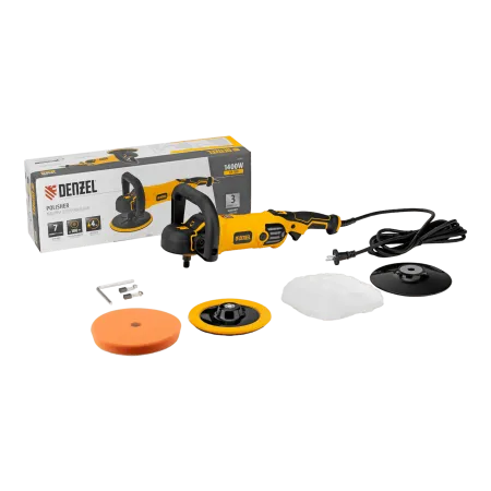 Машина полировальная DENZEL CP-180, 1400 Вт, 180 мм, 0-3000 об/мин