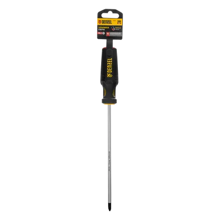 Отвертка DENZEL PH2х200 мм, S2, 3к рукоятка