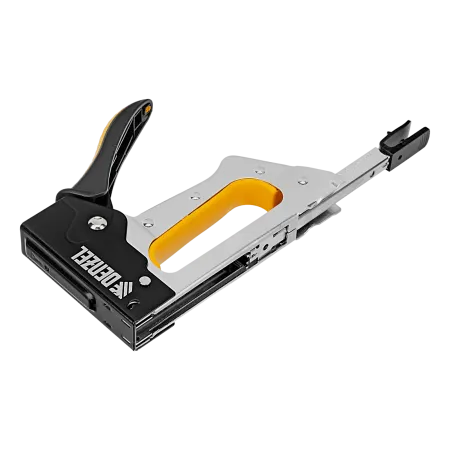 Степлер металлический DENZEL скобы в комплекте, 2К рукоятка, тип 53, 6-10 мм