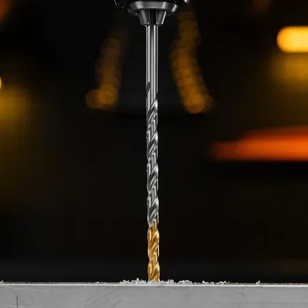 Сверло спиральное по металлу DENZEL 5 х 132 мм, Р6М5, Golden Tip, удлиненное