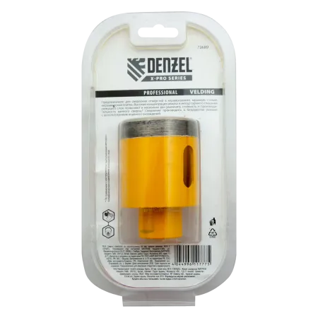 Сверло алмазное по керамограниту DENZEL 72689, 50 мм, М14, мокрая резка