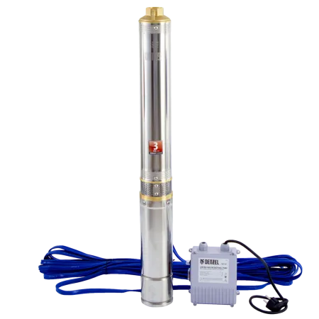 Скважинный насос DENZEL DWC-4-80, 1500 Вт, 5700 л/ч, напор 80 м, центробежный, диаметр 4