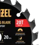 Пильный диск по дереву DENZEL с гвоздями, ф165 х 20 мм, 20 зубов