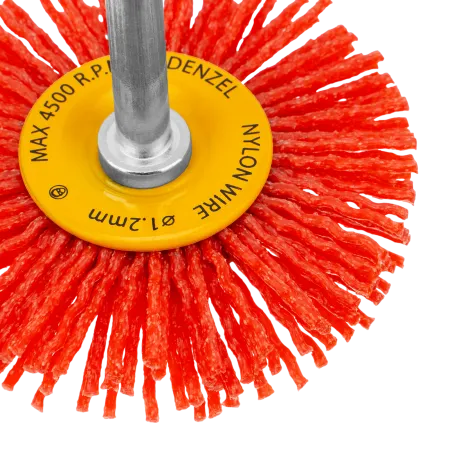 Щетка для дрели DENZEL, 65 мм, Плоская, со шпилькой, нейлоновая щетина