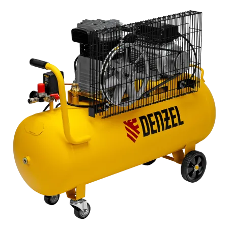 Компрессор воздушный DENZEL BCI2300/100, 2.3 кВт, ременный привод, 100 литров, 400 л/мин