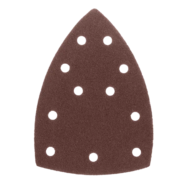 Треугольник абразивный на ворc. подложке под "липучку", перф., P 80, 150х150х100 мм, 5 шт. Denzel