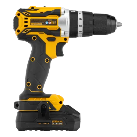 Дрель-шуруповерт аккумуляторная ударная бесщет DENZEL CIDB-18-02, Li-Ion, 18 В