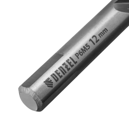 Сверло спиральное по металлу DENZEL 12 x 151 мм, Р6М5, Golden Tip 