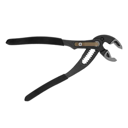 Клещи переставные DENZEL кнопочный механизм, обливные рукоятки, 180 мм