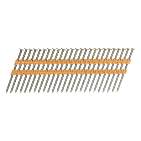 Гвозди DENZEL для пнев. нейлера (крашен.) длина - 65 мм, диам. - 2,9 мм, 2000 шт.