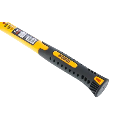 Киянка резиновая DENZEL 8 oz, черная резина, фибергласовая рукоятка