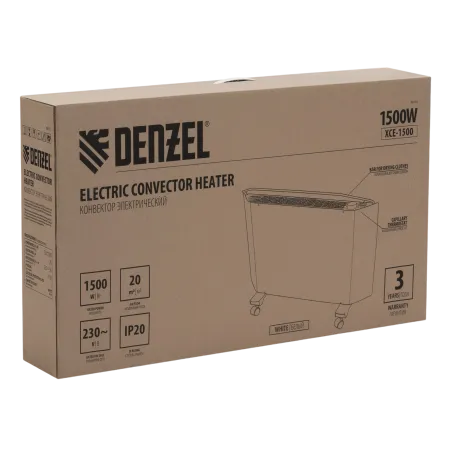 Конвектор электрический DENZEL XCE-1500, 230 В, 1500 Вт, X-образный нагреватель