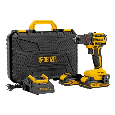 Дрель-шуруповерт аккумуляторная бесщет. DENZEL CDH-BL-20, Li-Ion, 20 В