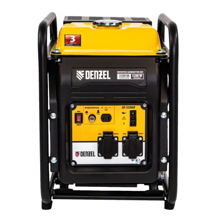 Инверторный генератор DENZEL GT-3500iF, 3.5 кВт, 230 В, бак 5 л, ручной старт
