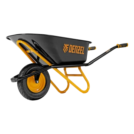 Тачка строительная DENZEL усиленная объем 120 л, 220 кг, колесо 16х4.00-8