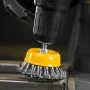 Щетка для дрели DENZEL, 65 мм, Чашка, со шпилькой, нержавеющая крученая проволока