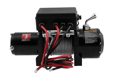 Лебедка автомобильная электрическая DENZEL LB- 2200, 2,2 т, 3,3 кВт, 12 В