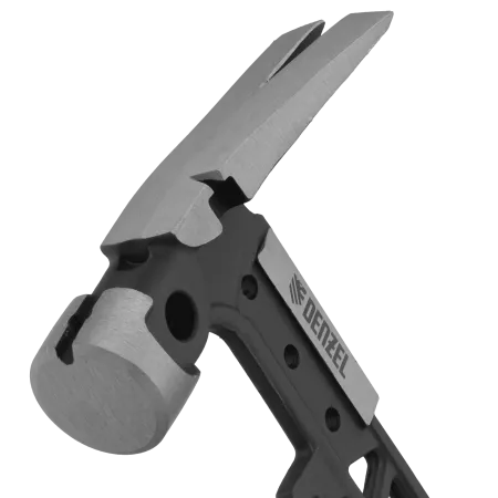 Молоток строительный DENZEL 450 г, цельнокованый,боек с магнитом, двухкомп. обрезин. рук-ка