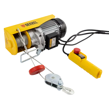 Тельфер электрический DENZEL TF-500, 0.5 т, 1020 Вт, высота 12 м, 10 м/мин