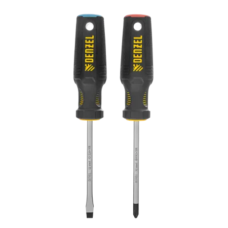 Набор отверток DENZEL 2 шт., PH+SL, S2, 3к рукоятка