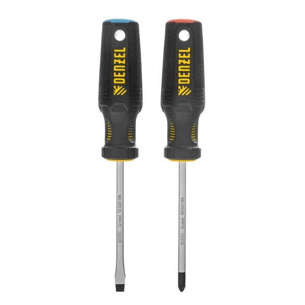 Набор отверток DENZEL 2 шт., PH+SL, S2, 3к рукоятка