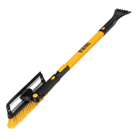 Щетка-сметка для снега со скребком DENZEL, телескоп, поворотная голова, водосгон, 900-1200 мм