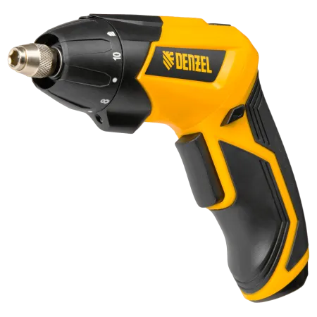 Отвертка DENZEL CSL-3.6-01, с аккумулятором 3.6 В Li-Ion, 1.3 Ач, 200 об/мин, с аксессуарами