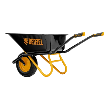 Тачка строительная DENZEL усиленная объем 120 л, 220 кг, колесо 16х4.00-8
