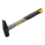 Молоток слесарный DENZEL 200 г, кованый, фибергласовая  рукоятка c TPR покрытием