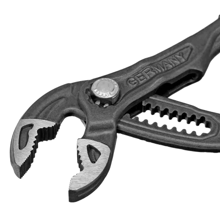 Клещи переставные DENZEL кнопочный механизм, обливные рукоятки, 250 мм