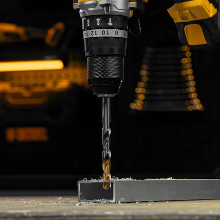 Сверло спиральное по металлу DENZEL 10 x 133 мм, Р6М5, Golden Tip 